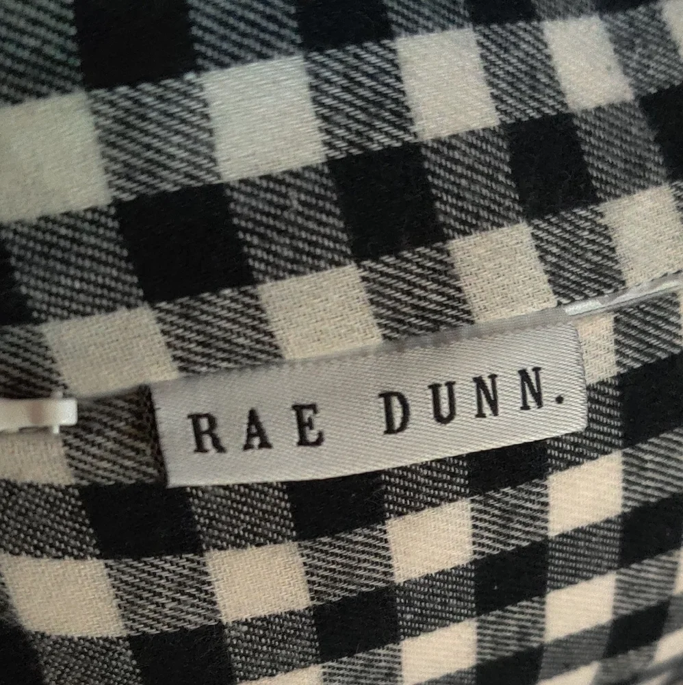 Rae Dunn‎ Halloween Trick or Treat Checkered Duck Feather Large Accent Pillow